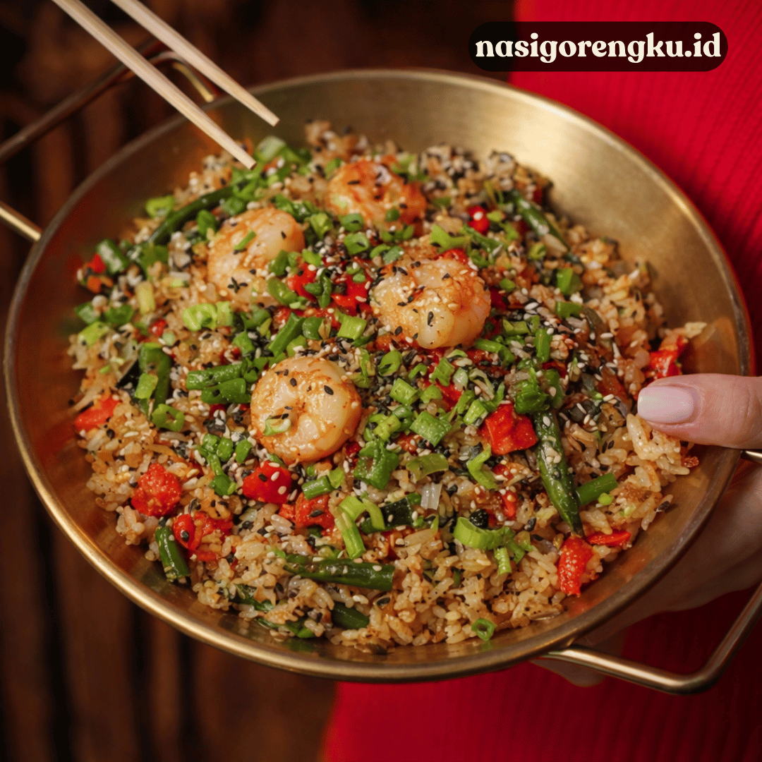 nasi goreng Palembang udang ikan asin
